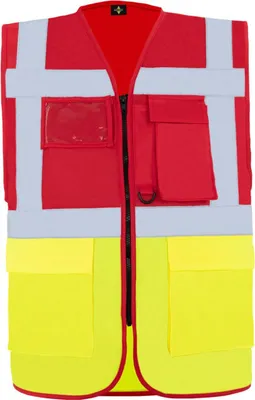 Produktbild von Korntex Wanrweste Hamburg rot/gelb Gr. XL