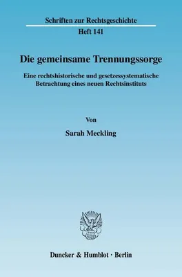 Produktbild von Die gemeinsame Trennungssorge.