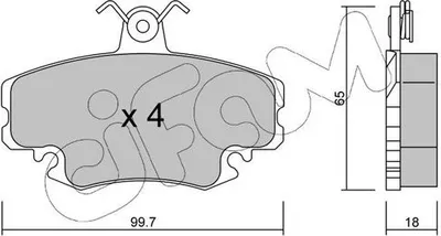 Produktbild von CIFAM Bremsbeläge Satz Vorne Bremsklötze für RENAULT TWINGO II (CN0) 822-120-0