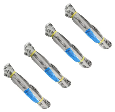 Produktbild von 4x Rundschlinge 4000 kg 4 to grau 4 m Umfang Hebeband Hebeschlinge Hebegurt