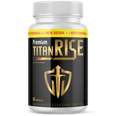 Produktbild von Titan Rise Premium Kapseln | Mehr Kraft im Training | Für Männer geeignet | 60 Kapseln
