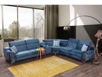 Produktbild von Wohnzimmer Ecksofa L-Form Sofa Couch Modern Design Möbel Textil