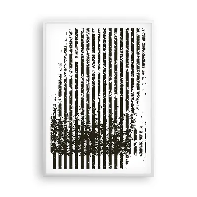 Produktbild von Gerahmtes Poster - Weißer Rahmen - Abstraktion Schwarz Gürtel - 70x100 cm - Wand Bild - Wanddeko - Wandbilder - Kunstposter - Wandposter - Bilderrahmen - Bilder - Kunstdruck - P2WPA70x100-4855