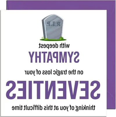 Zdjęcie produktu dla Prezent na 80. urodziny – kartka z humorystycznym motywem – z okazji urodzin – 145 x 145 mm – biała