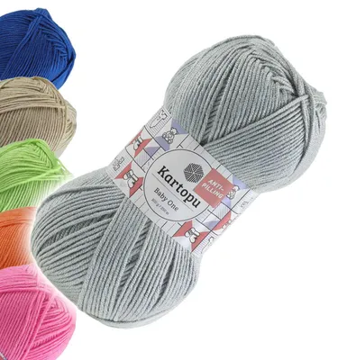 100g Strickgarn Kartopu BABY ONE silbergrau
