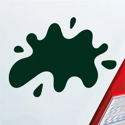 Produktbild von Auto Aufkleber Splash Farbkleks 13x10 cm Dunkelgrün Sticker Heckscheibenaufkleber