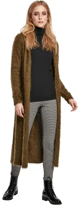 Produktbild von Urban Classics Ladies Hooded Feather Cardigan summerolive XS