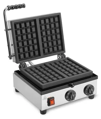 Immagine prodotto di Milano Toast - Piastra WAFFLE 4 x 6 con piano di cottura 29 x 25 cm - 2 waffle