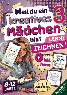Produktbild von Lerne Zeichnen mit Videos! Zeichenbuch für Mädchen von 8-12 Jahren