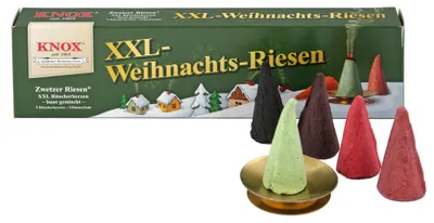 Räucherkegel XXL Weihnachten, gemischt, 5 Stück, 30 cm