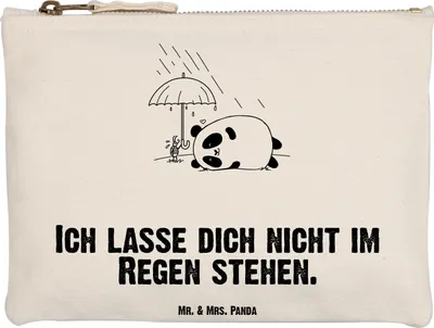 Produktbild von Mr. & Mrs. Panda Beauty Bag Panda Freundschaft Grösse XL Große - Weiß - Geschenk, Waschtasche, Kulturbeutel, pencil case, Kosmetiktasche, Etui, kosmetiktäschchen