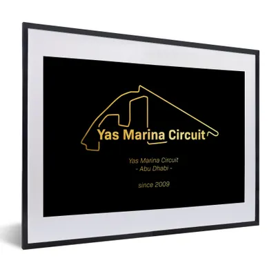 Produktbild von MuchoWow® Gerahmtes Poster Abu Dhabi - Formel 1 - Rennstrecke 40x30 cm - Poster mit Schwarzem Bilderrahmen Wandposter Rahmen Foto Bilder - Bilderrahmen - Poster im Rahmen