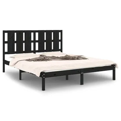 Obrázek produktu pro vidaXL Postel z masivu černá 150x200 cm
