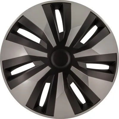 Produktbild von 16" Zoll Radkappen Schwarz/Silber Radzierblenden Radblenden PP 5386SB AutoStyle