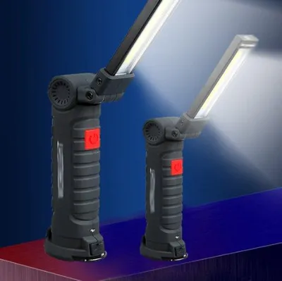 Obrázek produktu pro LED pracovní svítilna, skládací, dobíjecí COB magnetická svítilna, svítilna pro venkovní použití, opravy automobilů a kontrolu.