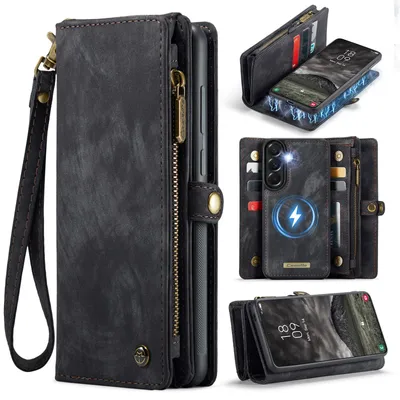 Produktbild von CaseMe 008 2-in-1 Klapphülle & Back Cover mit Brieftasche - Samsung Galaxy A57 Hülle - Schwarz