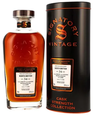 Produktbild von North British 34 Jahre - 1991/2025 - Signatory Vintage - Cask Stength - Oloroso Sherry Butt - Cask #262085 - Lowland Single Grain Scotch Whisky