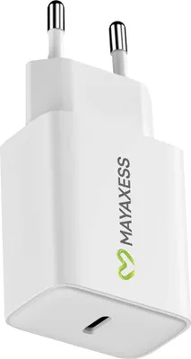 Produktbild von Mayaxess, Schnellladegerät 20W USB-C für Samsung Galaxy S25 Plus, Weiß