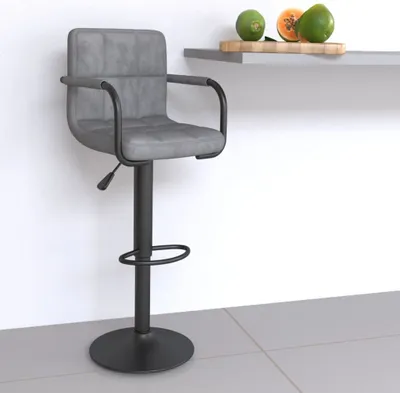 Produktbild von Maison Exclusive - Barhocker Hellgrau Samt