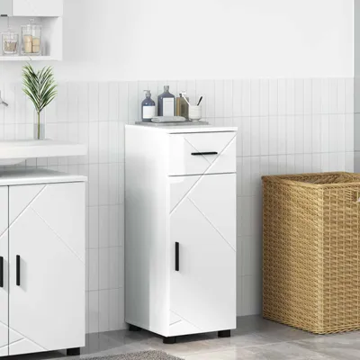 Productafbeelding van Maison Exclusive - Badkamerkast, hoogglanz wit, 30 x 35 x 80 cm