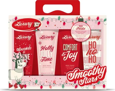 Imagen del producto de Set de regalo para el cuidado corporal: Dulces navideños, cacao y vainilla, 4 unidades