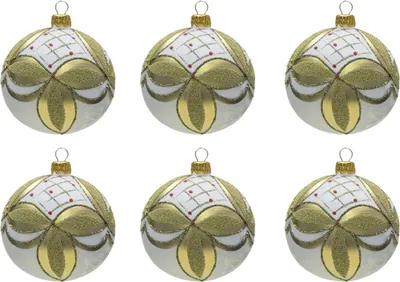 Produktbild von Set Weihnachtskugeln gold-weiß