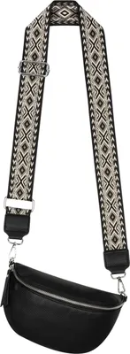 Produktbild von Bauchtasche Umhängetasche Crossbody-Bag Hüfttasche Kunstleder Italy-Design BLACK (2310)