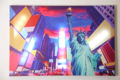 Produktbild von LED Leinwandbild 3D Wandbild Beleuchtung Bild Wanddekoration LED-Bild New York