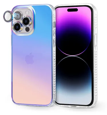 Productafbeelding van Iriserende beschermhoes voor iPhone 14 Pro Max met bescherming voor de camera