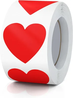 Produktbild von Herzaufkleber 38 mm, selbstklebend, 500 Stück, für Scrapbooking