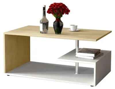 Produktbild von Maliso M Couchtisch aus Holz mit Stauraum, 91x53x42 cm (B x T x H)