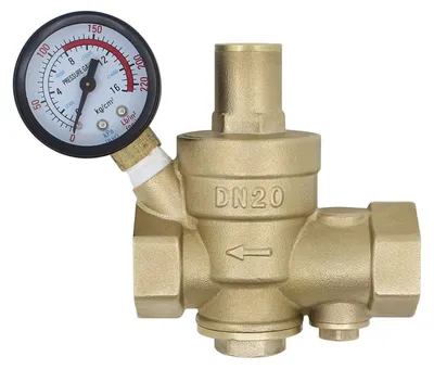 Obrázek produktu pro Regulátor tlaku s manometrem - Vodní regulátor tlaku 2 palce