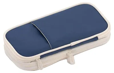 Image de Solidchoice - Organisateur de trousse à crayons, grande taille, couleur bleue