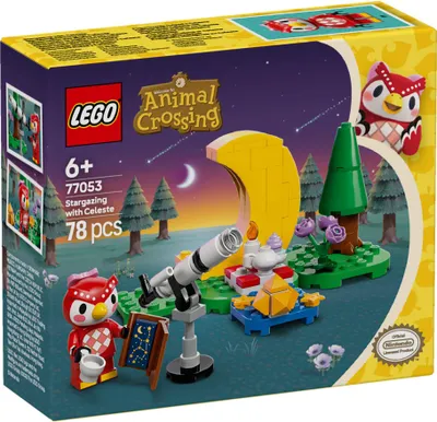 Productafbeelding van LEGO Animal Crossing Sterrenkijken met Eufemia, bouwset voor kinderen, videospelset voor fantasierijk rollenspel, speelgoed voor meisjes en jongens vanaf 6 jaar, dierenfiguur speelset 77053