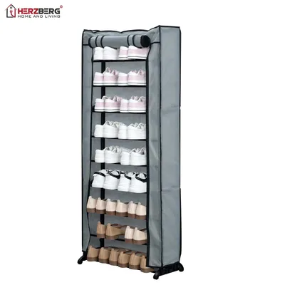 Obrázek produktu pro Herzberg HG-8076: 9patrový malý organizér na boty šedý