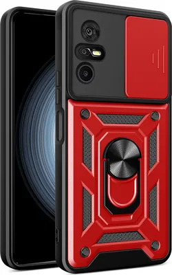 Produktbild von Hülle für TCL 40 SE Magnetische Ring Ständer Halter Dia Kameraschutz TPU Bumper Silikon Schutzhülle Rot