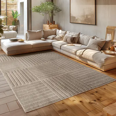 Immagine prodotto di Homebyhome Tappeto a Pelo Alto per Soggiorno Stile Boho Scandinavo Effetto 3D Shaggy Morbido e Soffice, Dimensioni: 280x370 cm