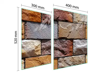 Produktbild von Glasschutzplatte Für Herd 70X52 Ziegel