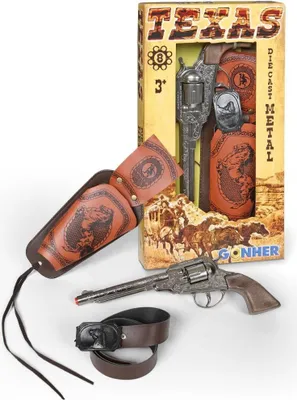 Produktbild von 8-Sch Pistole Metall mit Pistolengürtel