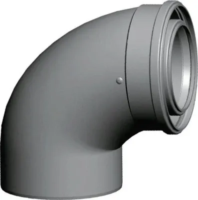 Produktbild von Wolf Revisionsbogen DN60/100 konzentr. 87 Grad, weiß, aus PP