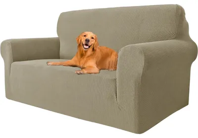 Productafbeelding van Bankhoes, geschikt voor een 2-zitsbank, kleur kaki, rekbaar (139-175 cm), wasbaar