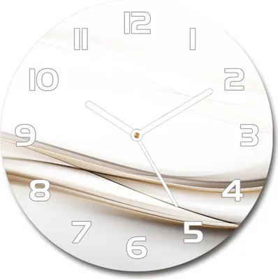 Produktbild von Wanduhr aus Glas 30fi Glasbild Glasuhr Gehärtetes Glas - weisse-zeiger - Waves abstraction