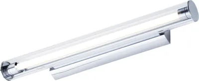 Produktbild von LED Wandlampe Metall Glas B: 59 cm Chrom länglich 3000 K warmweißes Licht 870 lm