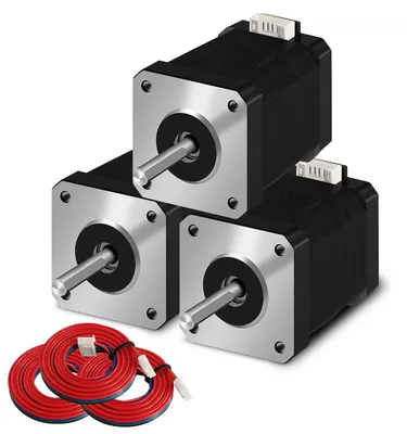 Image de Moteur pas à pas Nema 17 - 1,5 A - 3,8 V - 2 phases - 4 fils - 1 mètre de câble