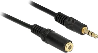 Produktbild von DeLOCK 3.5mm M-F, 0.5m, 3.5mm, Männlich, 3.5mm, Weiblich, 0,5 m, Schwarz