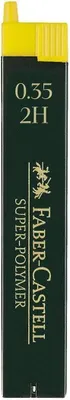 Produktbild von FABER-CASTELL Druckbleistift Minen Super Polymer 9063 S 2H 12 Minen 0,35 mm