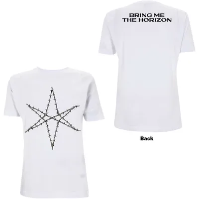 Produktbild von Bring Me The Horizon Barbed Wire (Back Print) White L T-Shirt