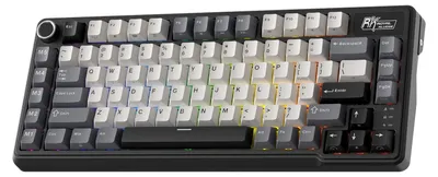 Image de Clavier mécanique 75% TKL, tri-mode (filaire, sans fil), touches interchangeables, éclairage RGB, connexion USB-C