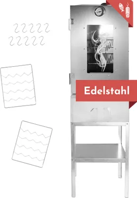 Produktbild von Räucherofen Edelstahl mit Untergestell, Räucherschrank, Kalträucherofen