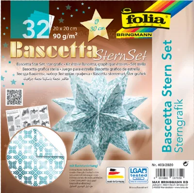 Obrázek produktu pro folia skládací leták Bascetta star, ledově modrá / s potiskem
